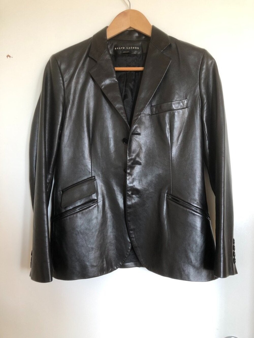 Ralph Lauren Lambskin Leather Blazer